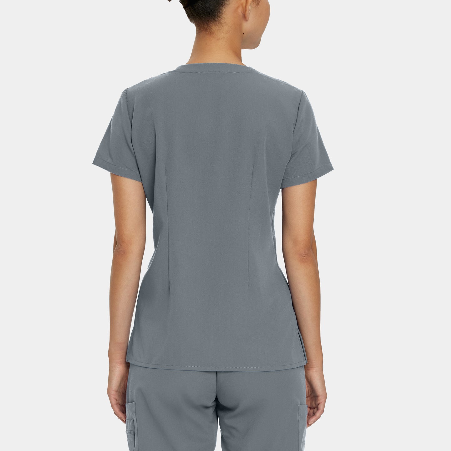 V-Tess 1-Pocket V-Neck Top  | Taylor Grey