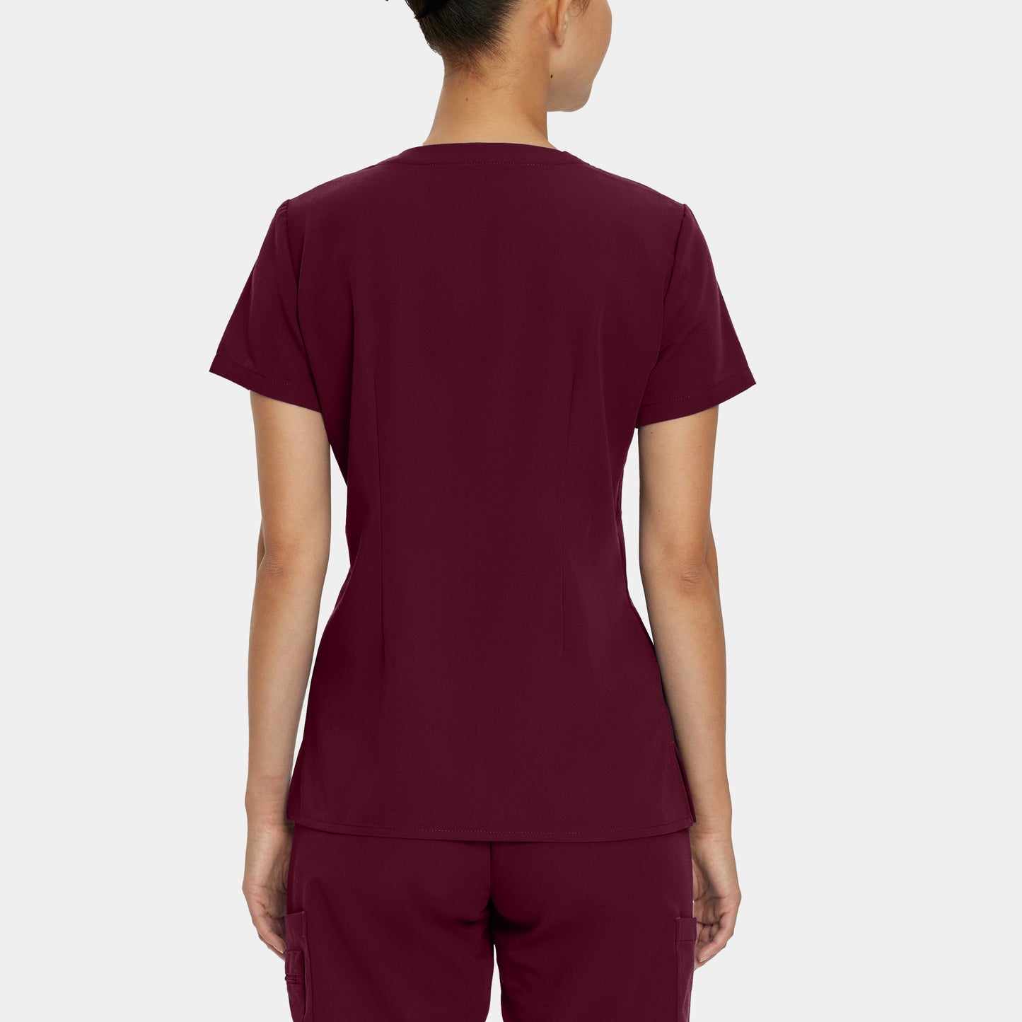 V-Tess 1-Pocket V-Neck Top  | Wine