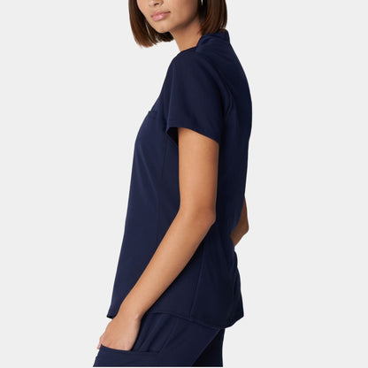V-Tess 2-Pocket V-Neck Top  | Navy