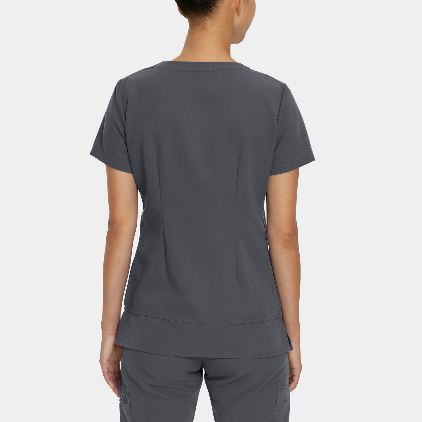 V-Tess 3-Pocket V-Neck Top  | Dark Pewter