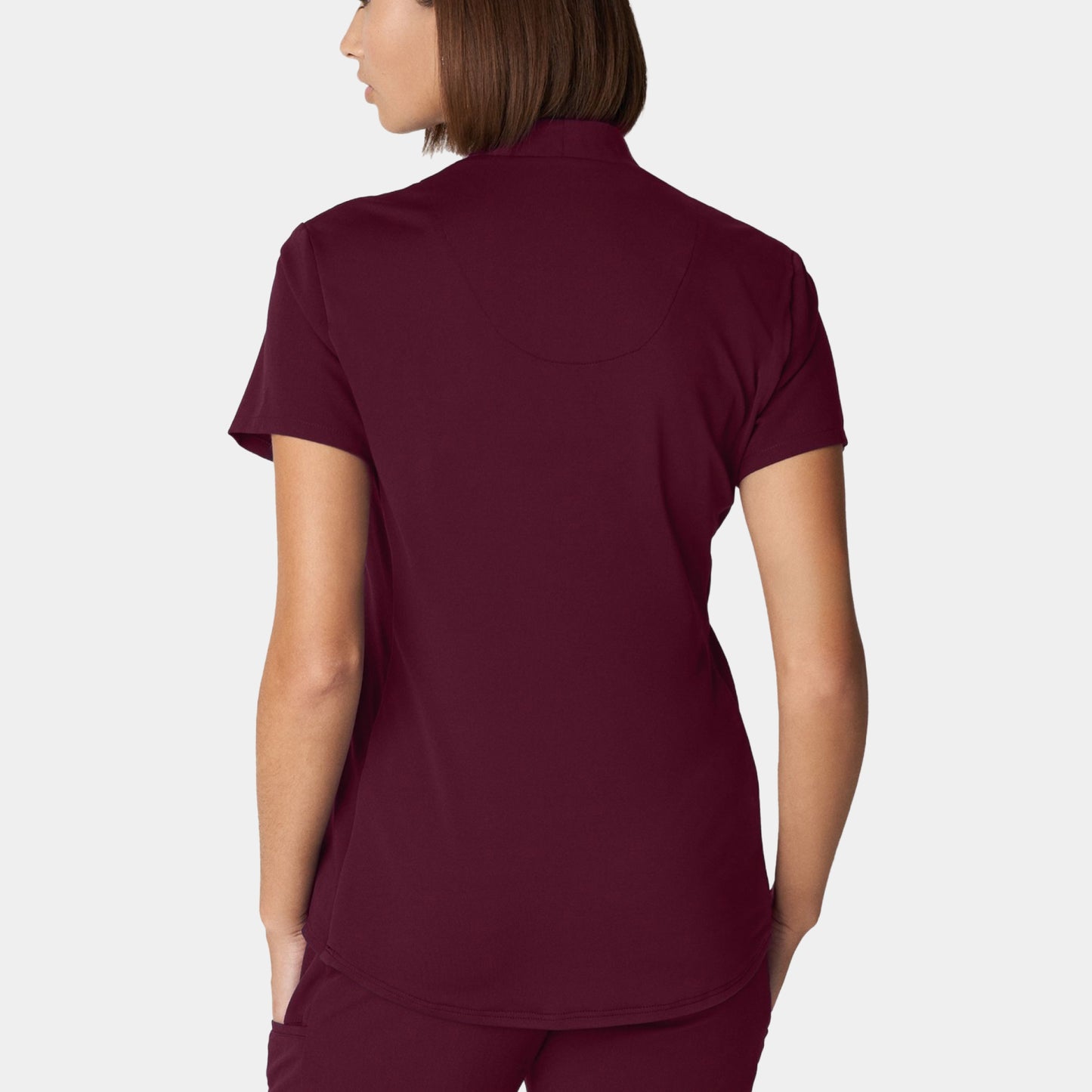 V-Tess 2-Pocket V-Neck Top  | Wine