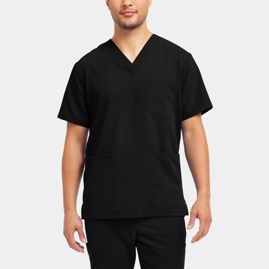 V-Tess 3-Pocket V-Neck Top  | Black