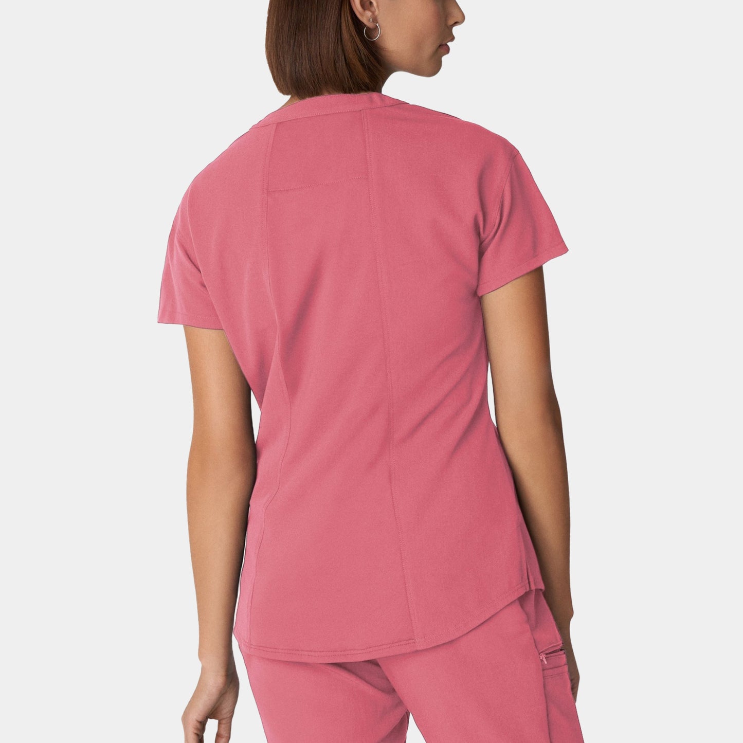 V-Tess 1-Pocket V-Neck Top  | Slate Rose