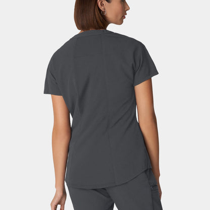 V-Tess 1-Pocket V-Neck Top  | Dark Pewter