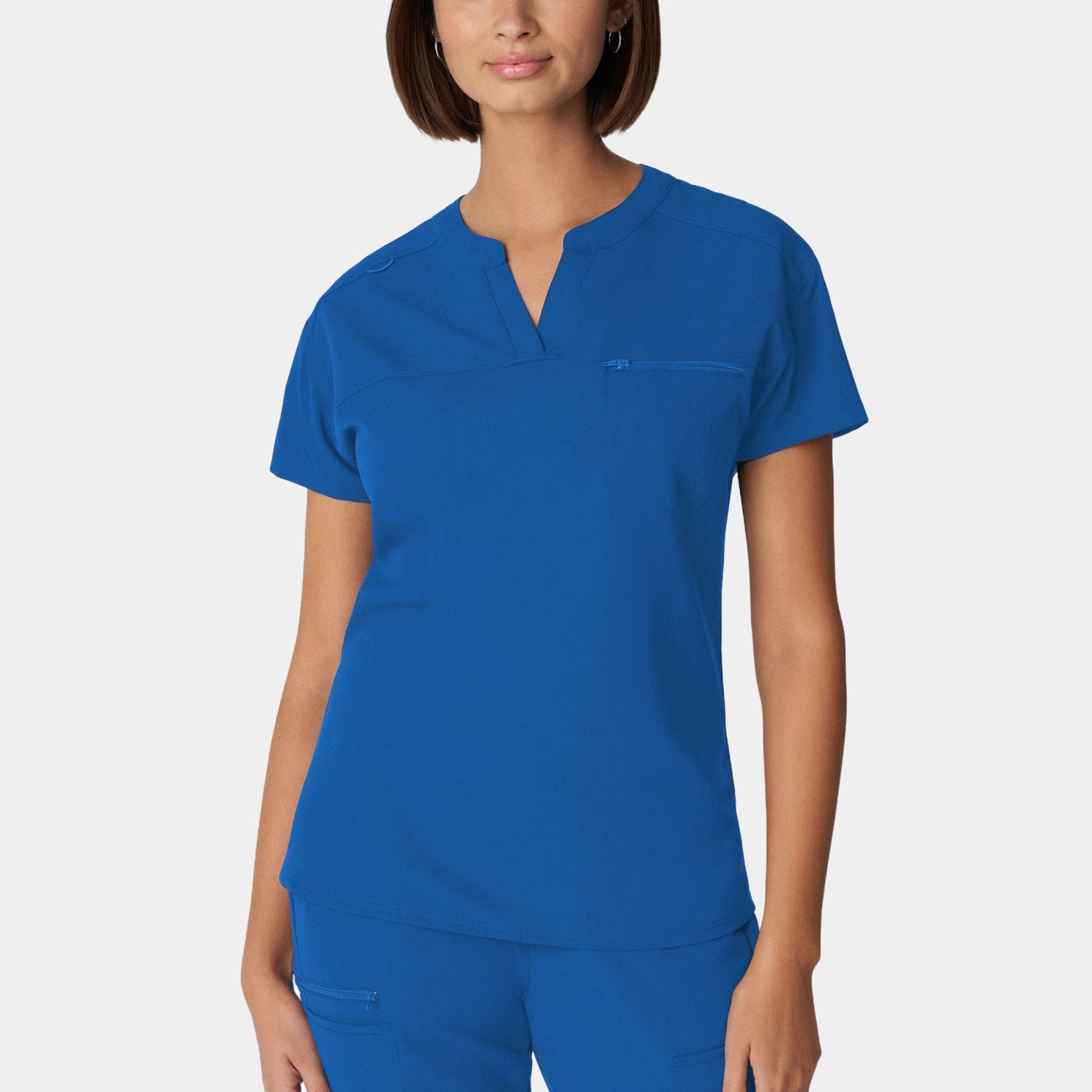 V-Tess 1-Pocket V-Neck Top  | Royal