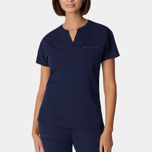 V-Tess 1-Pocket V-Neck Top  | Navy