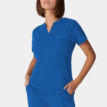 V-Tess 1-Pocket V-Neck Top  | Royal