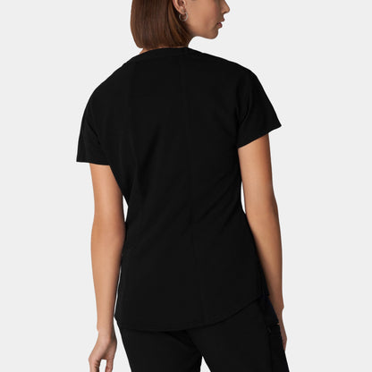 V-Tess 1-Pocket V-Neck Top  | Black