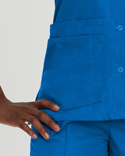 Essentials 4-Pocket V-Neck Top  | Navy