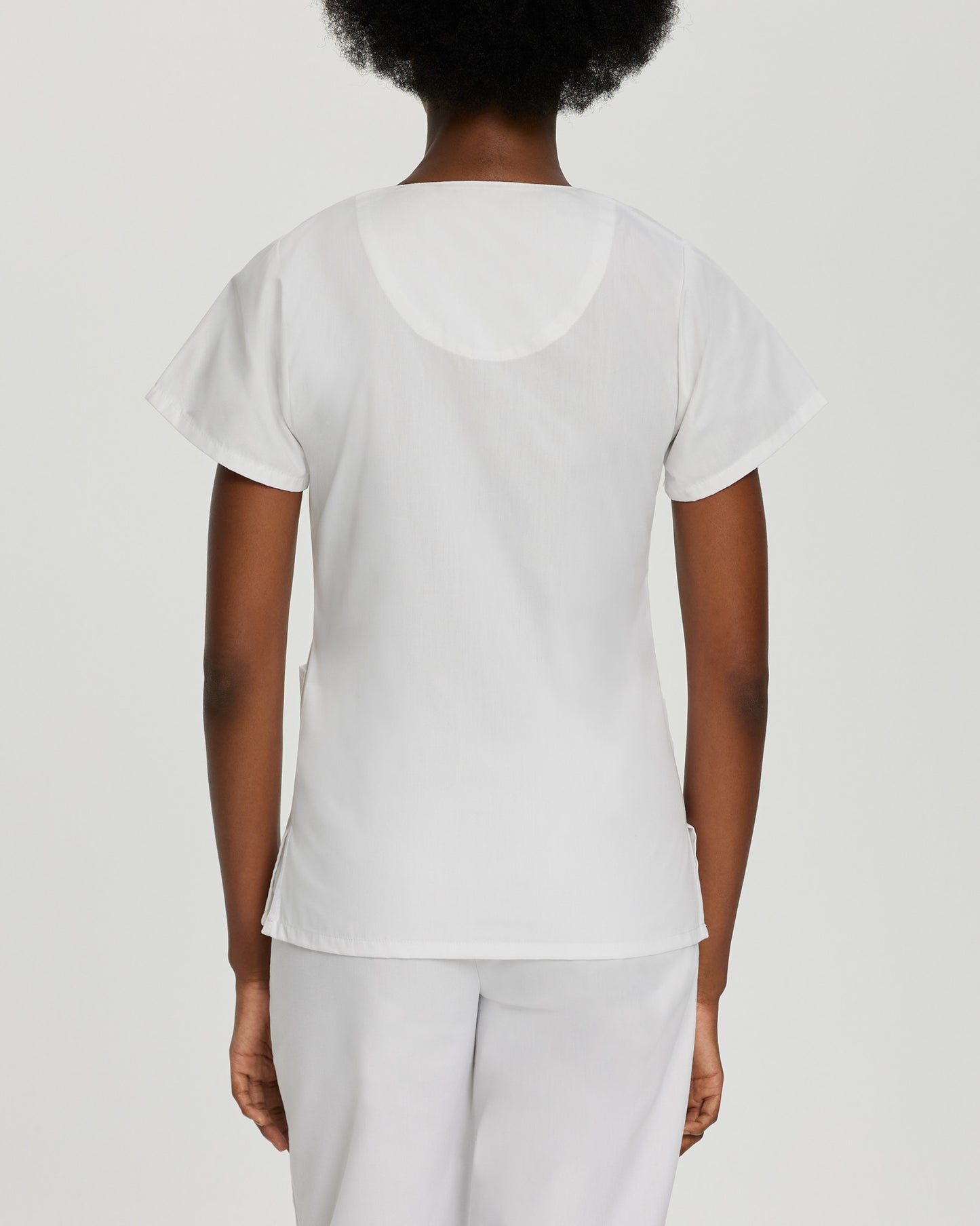 Essentials 4-Pocket V-Neck Top  | White