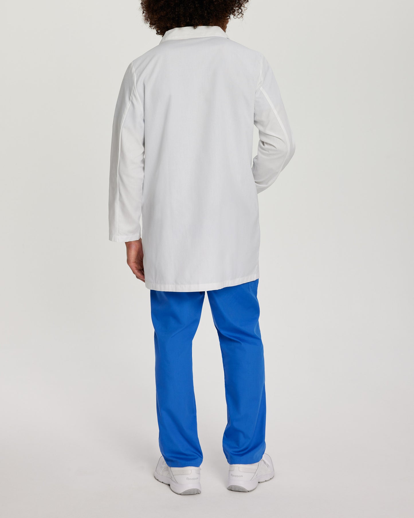 Scrub Zone 3-Pocket Mid-Length White Coat  | White