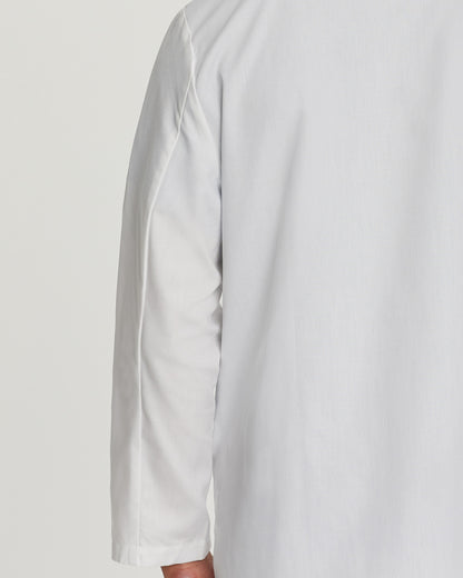 Scrub Zone 3-Pocket Mid-Length White Coat  | White