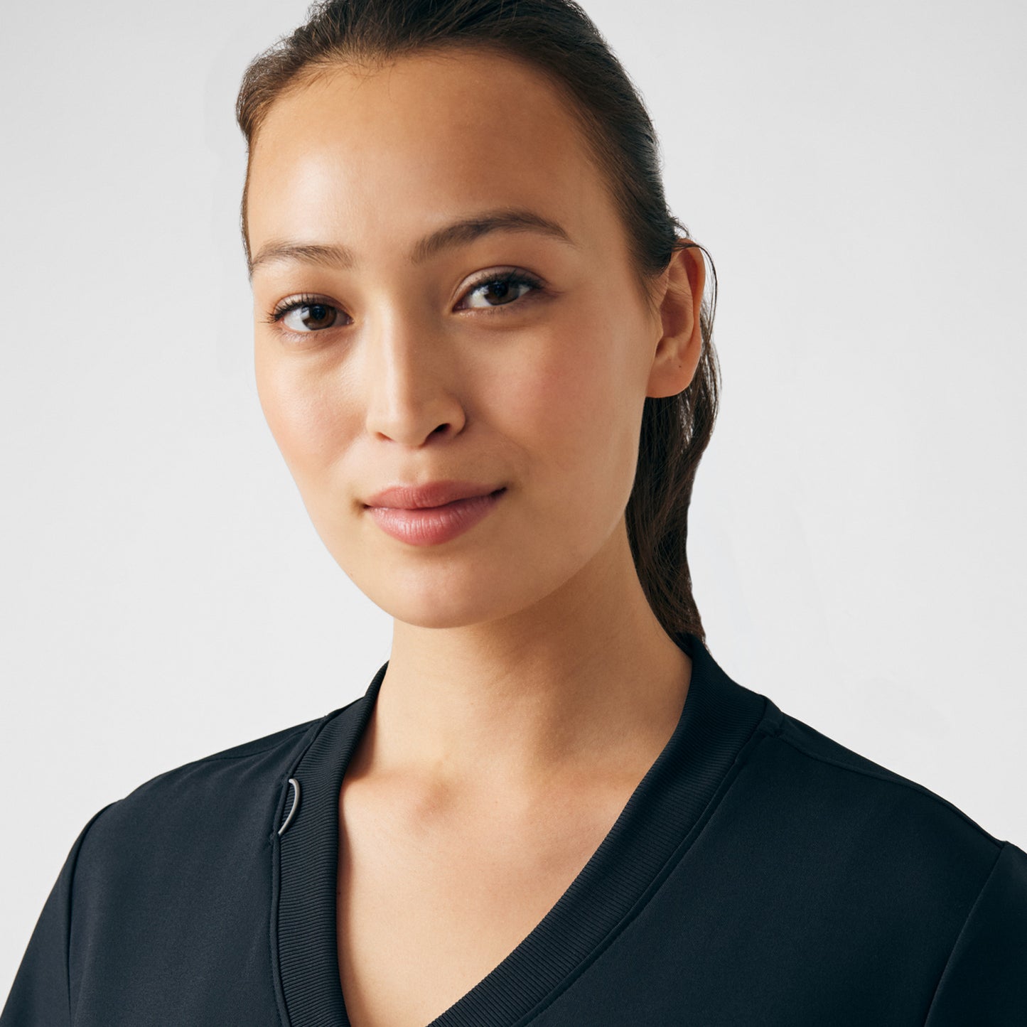 Forward 3-Pocket V-Neck Top  | Black