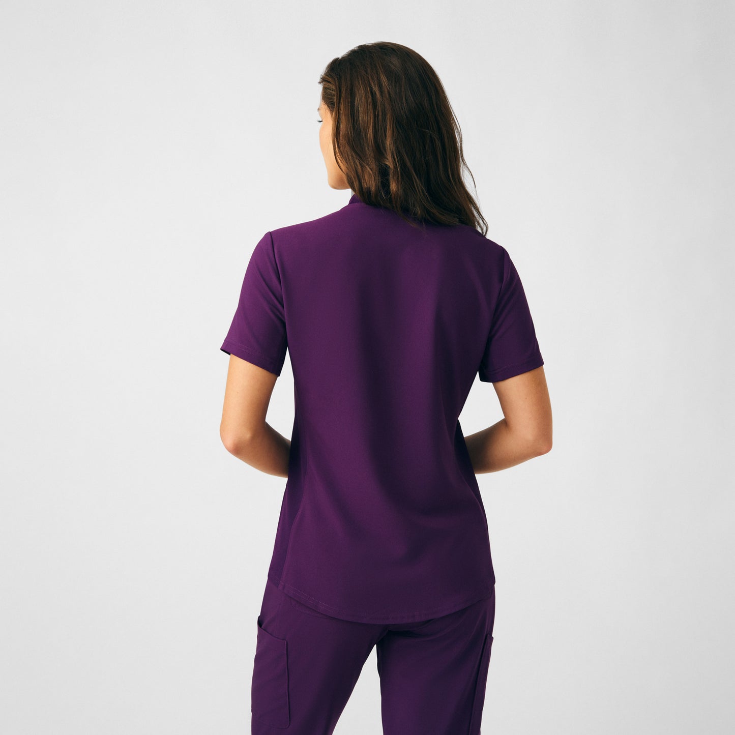 Forward 3-Pocket V-Neck Top  | Eggplant