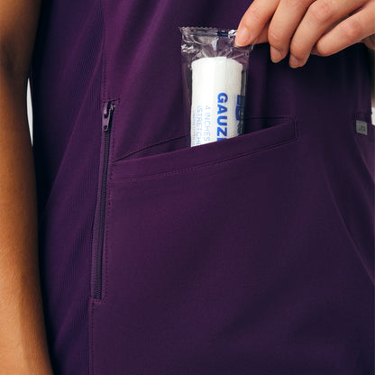 Forward 3-Pocket V-Neck Top  | Eggplant
