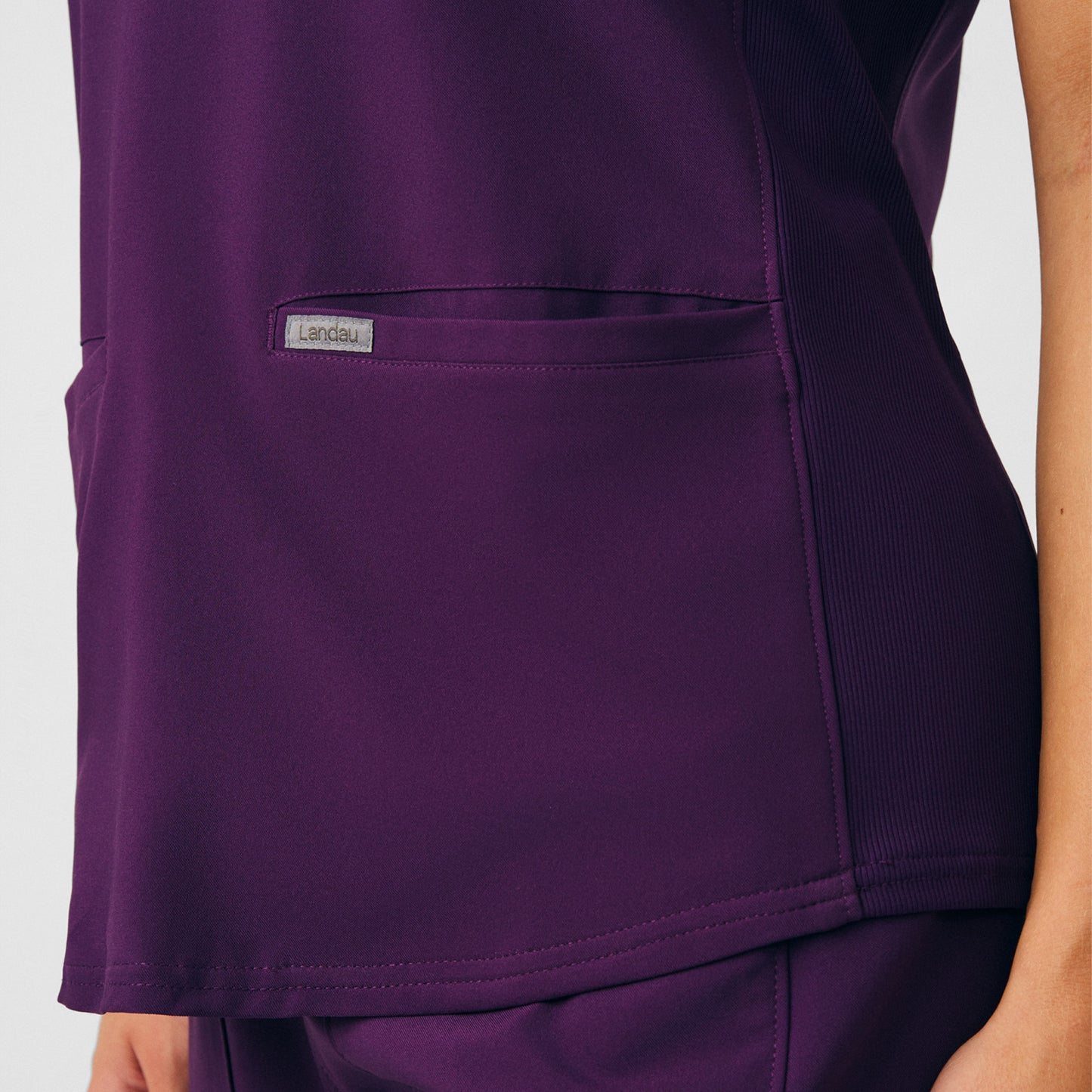 Forward 3-Pocket V-Neck Top  | Eggplant