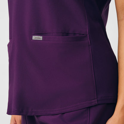 Forward 3-Pocket V-Neck Top  | Eggplant
