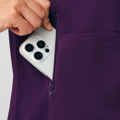 Forward 3-Pocket V-Neck Top  | Eggplant