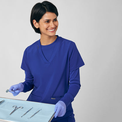 Forward 3-Pocket V-Neck Top  | Galaxy