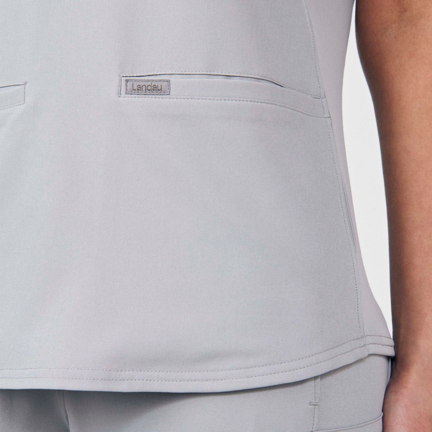 Forward 3-Pocket V-Neck Top  | Gray