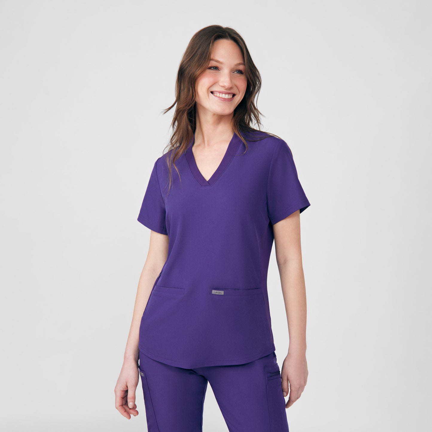 Forward 3-Pocket V-Neck Top  | Grape
