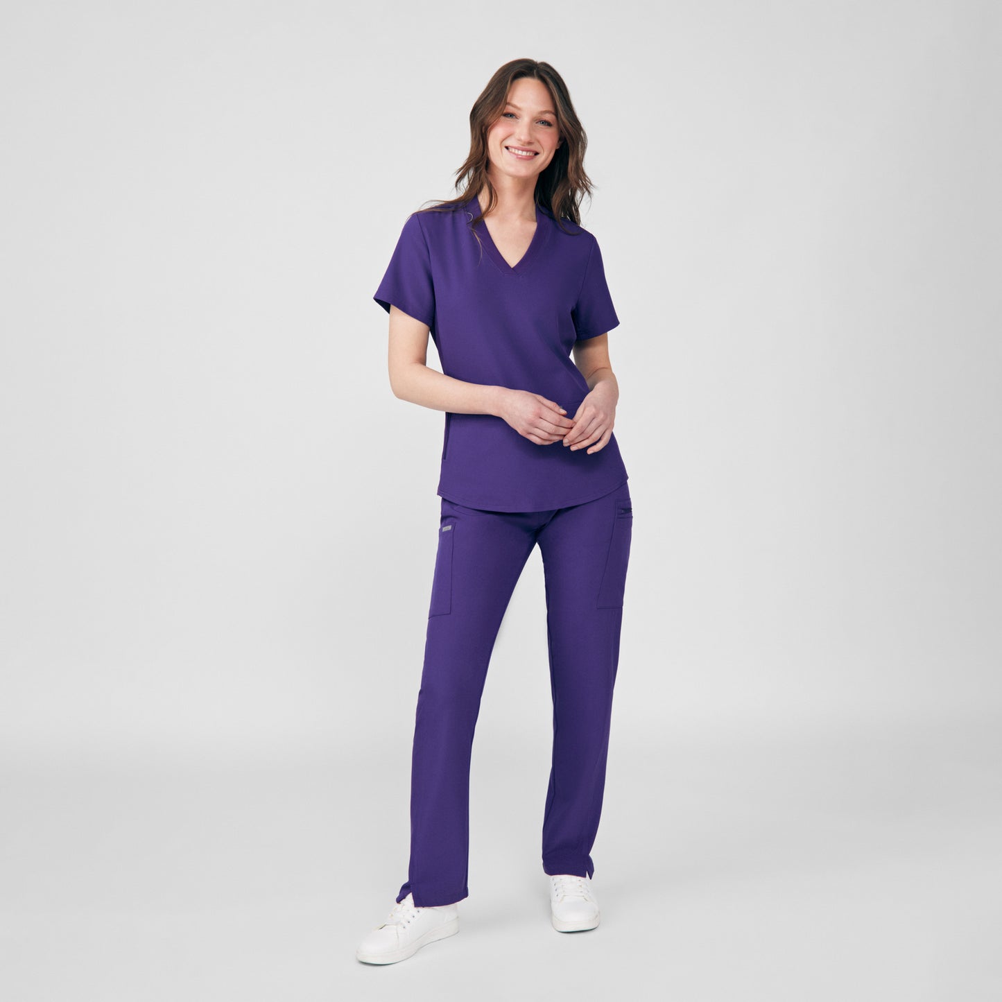 Forward 3-Pocket V-Neck Top  | Grape