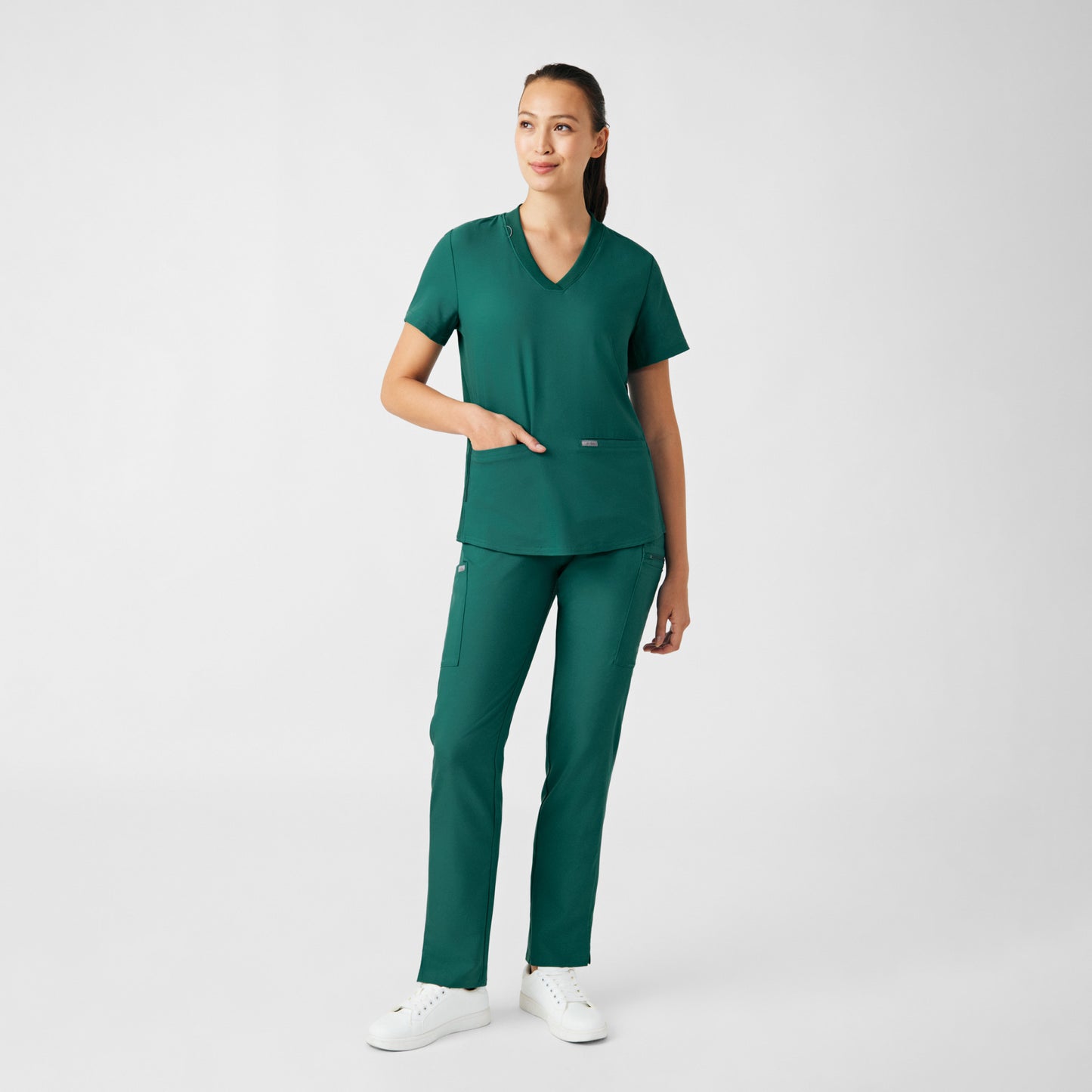 Forward 3-Pocket V-Neck Top  | Hunter