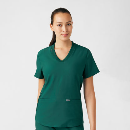 Forward 3-Pocket V-Neck Top  | Hunter