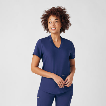 Forward 3-Pocket V-Neck Top  | Navy