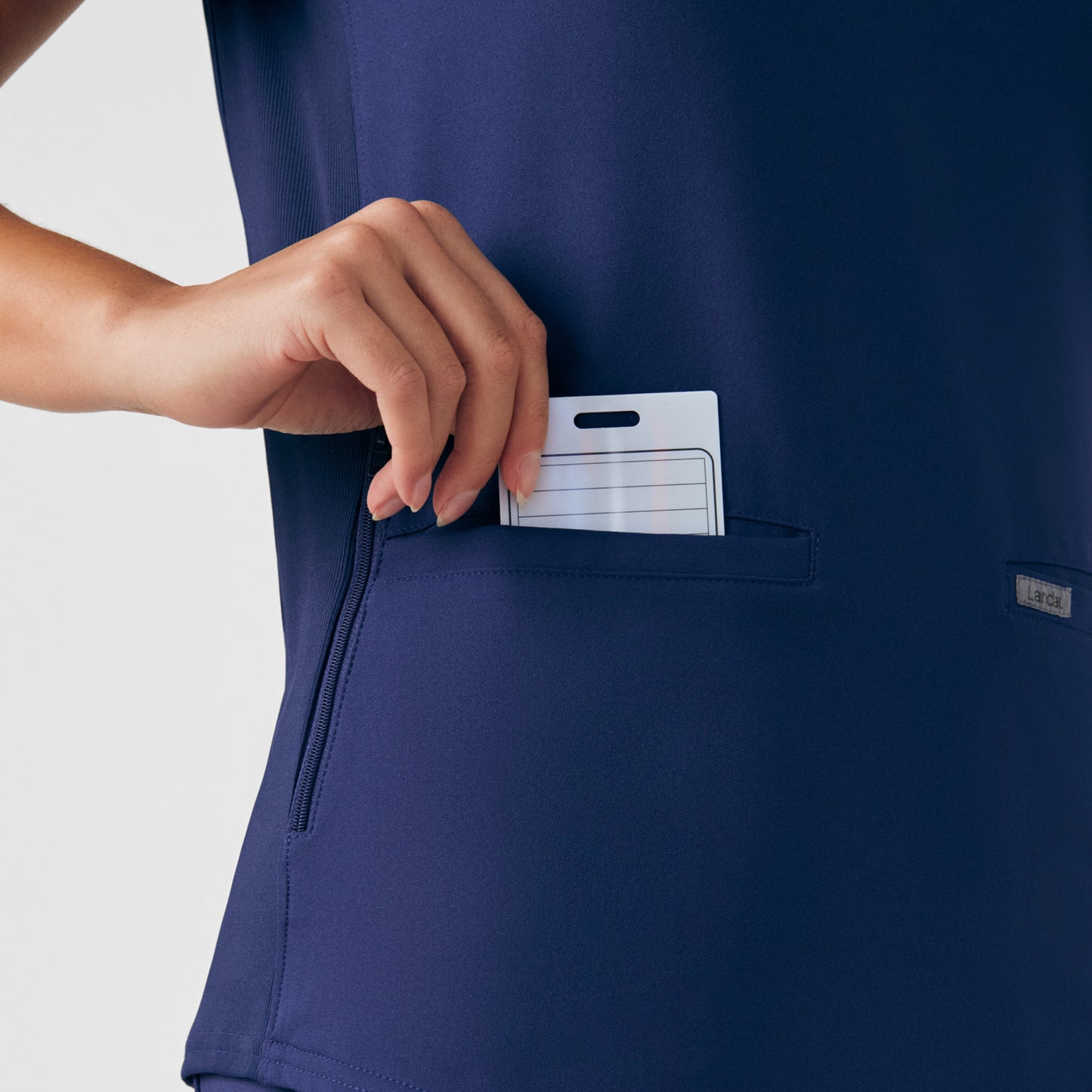 Forward 3-Pocket V-Neck Top  | Navy