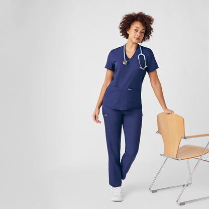 Forward 3-Pocket V-Neck Top  | Navy