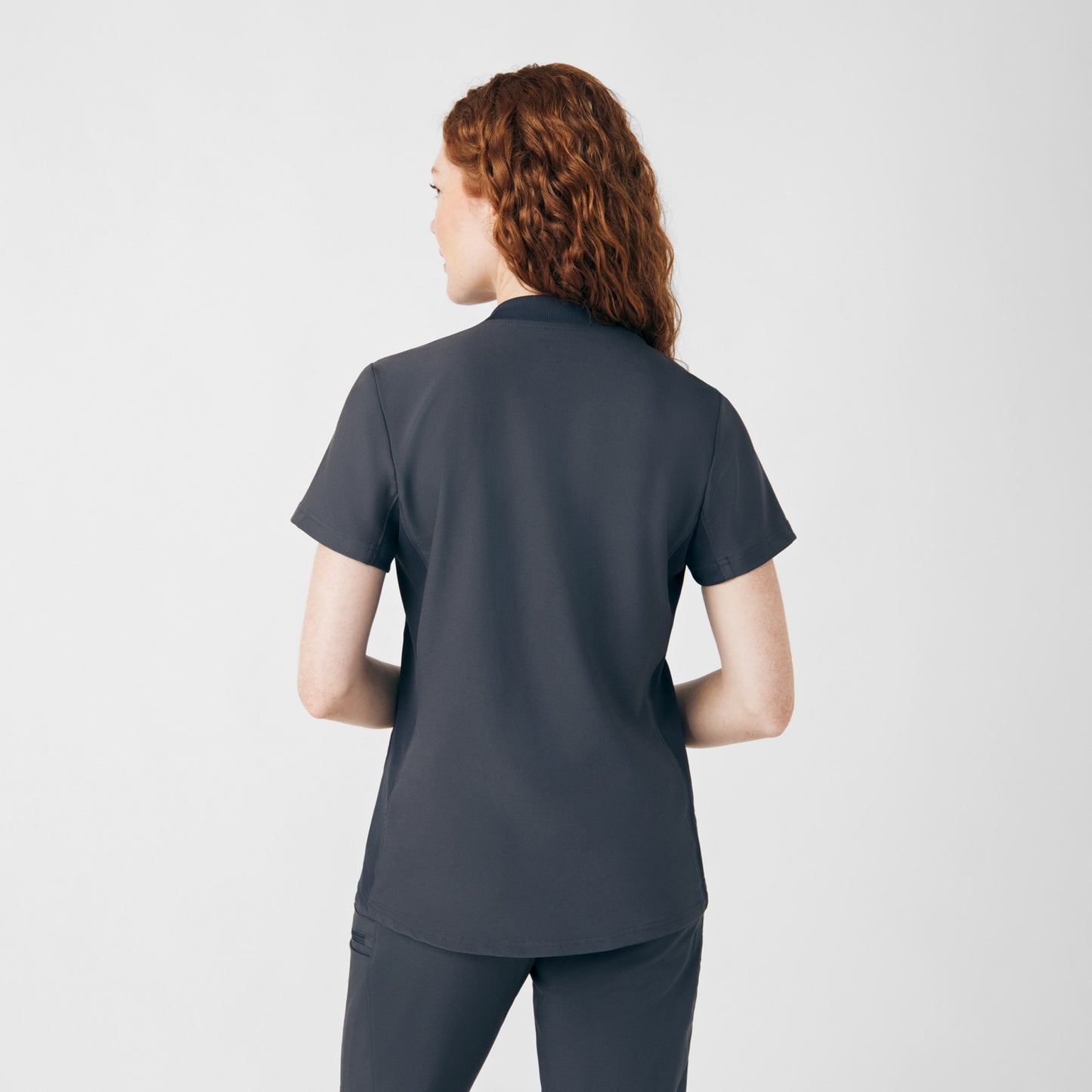 Forward 3-Pocket V-Neck Top  | Pewter