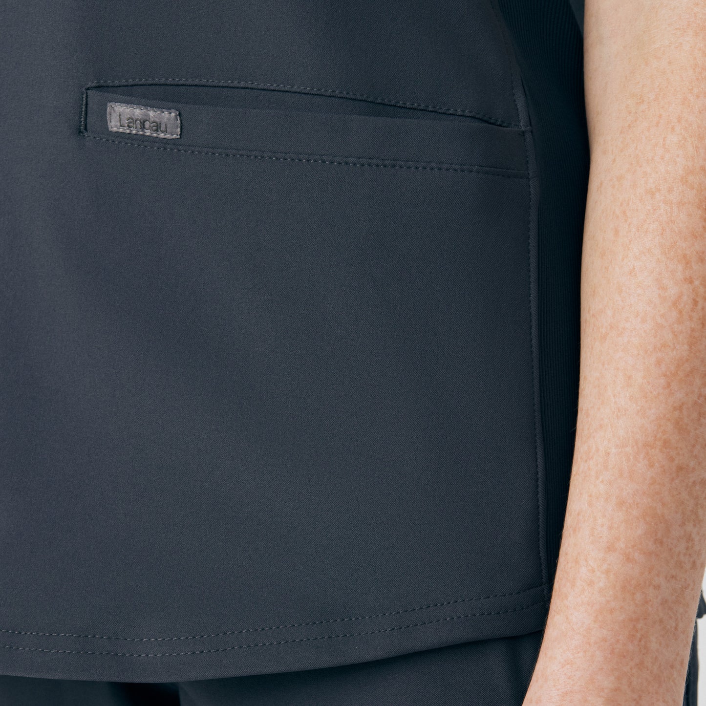 Forward 3-Pocket V-Neck Top  | Pewter