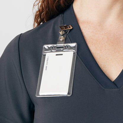 Forward 3-Pocket V-Neck Top  | Pewter