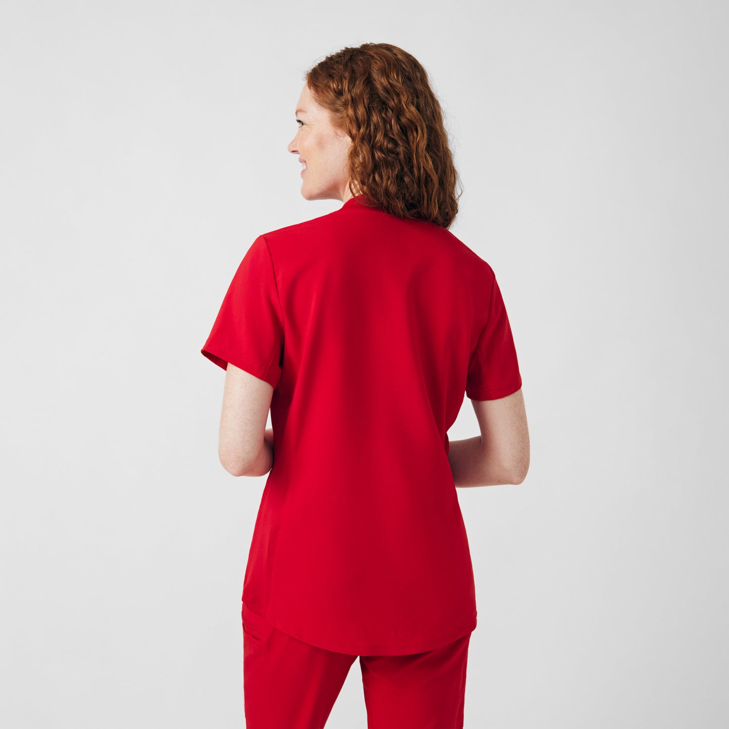 Forward 3-Pocket V-Neck Top  | Red