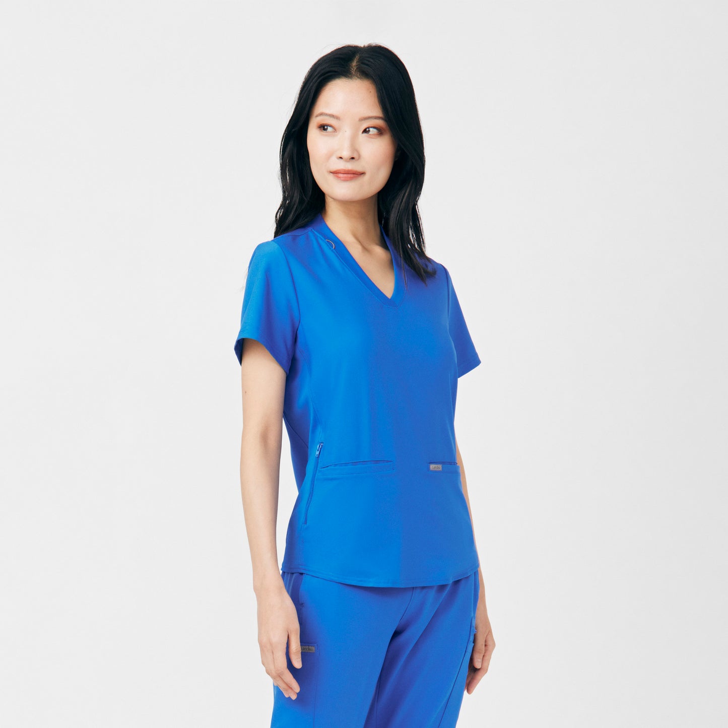 Forward 3-Pocket V-Neck Top  | Royal