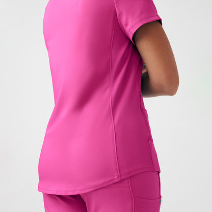 Forward 3-Pocket V-Neck Top  | Rose Violet