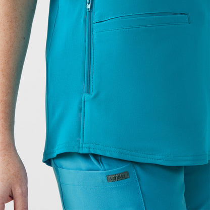 Forward 3-Pocket V-Neck Top  | Teal
