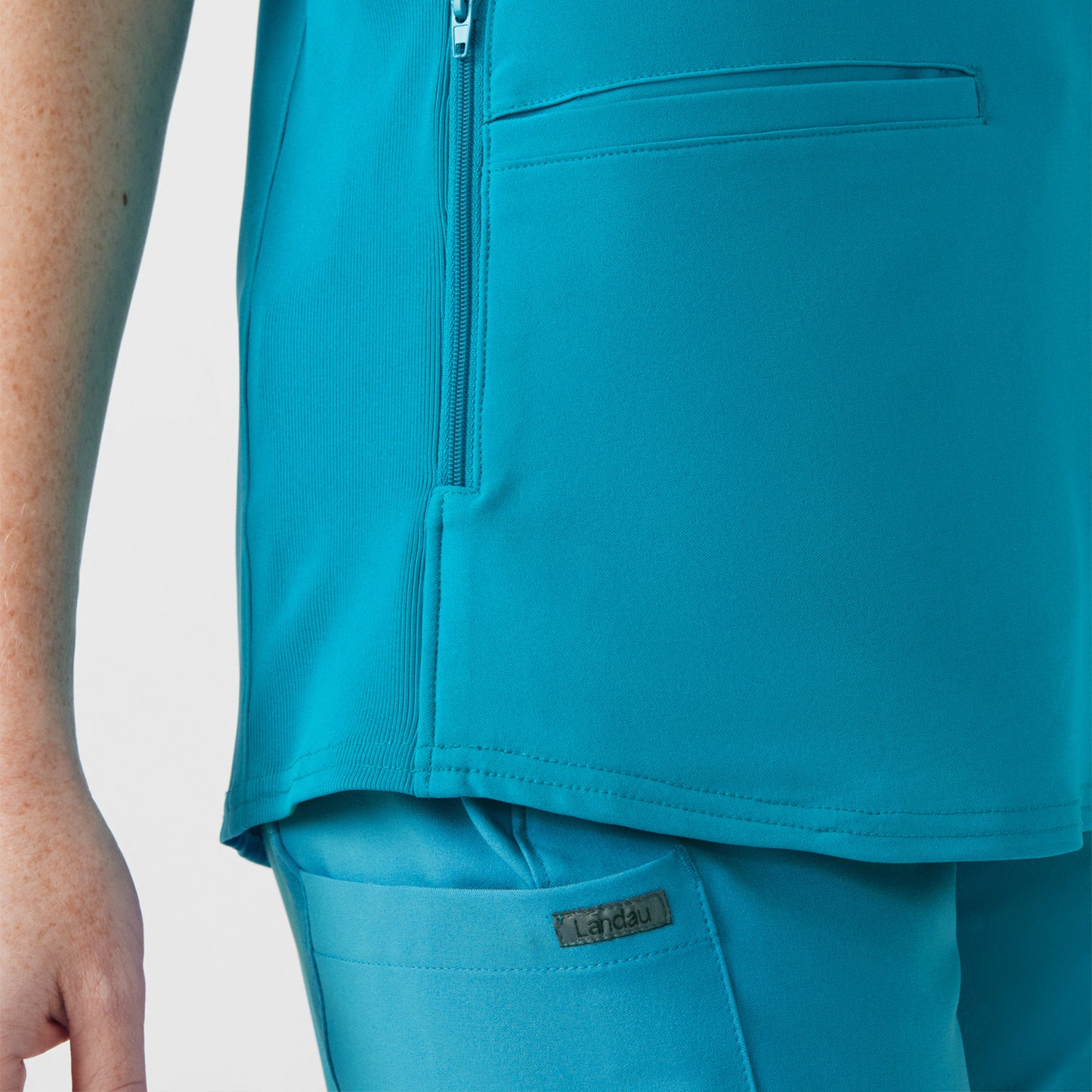 Forward 3-Pocket V-Neck Top  | Teal