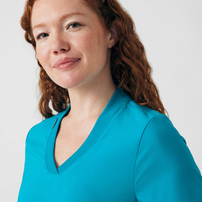 Forward 3-Pocket V-Neck Top  | Teal