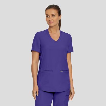 Forward 3-Pocket V-Neck Top  | Ultra Violet