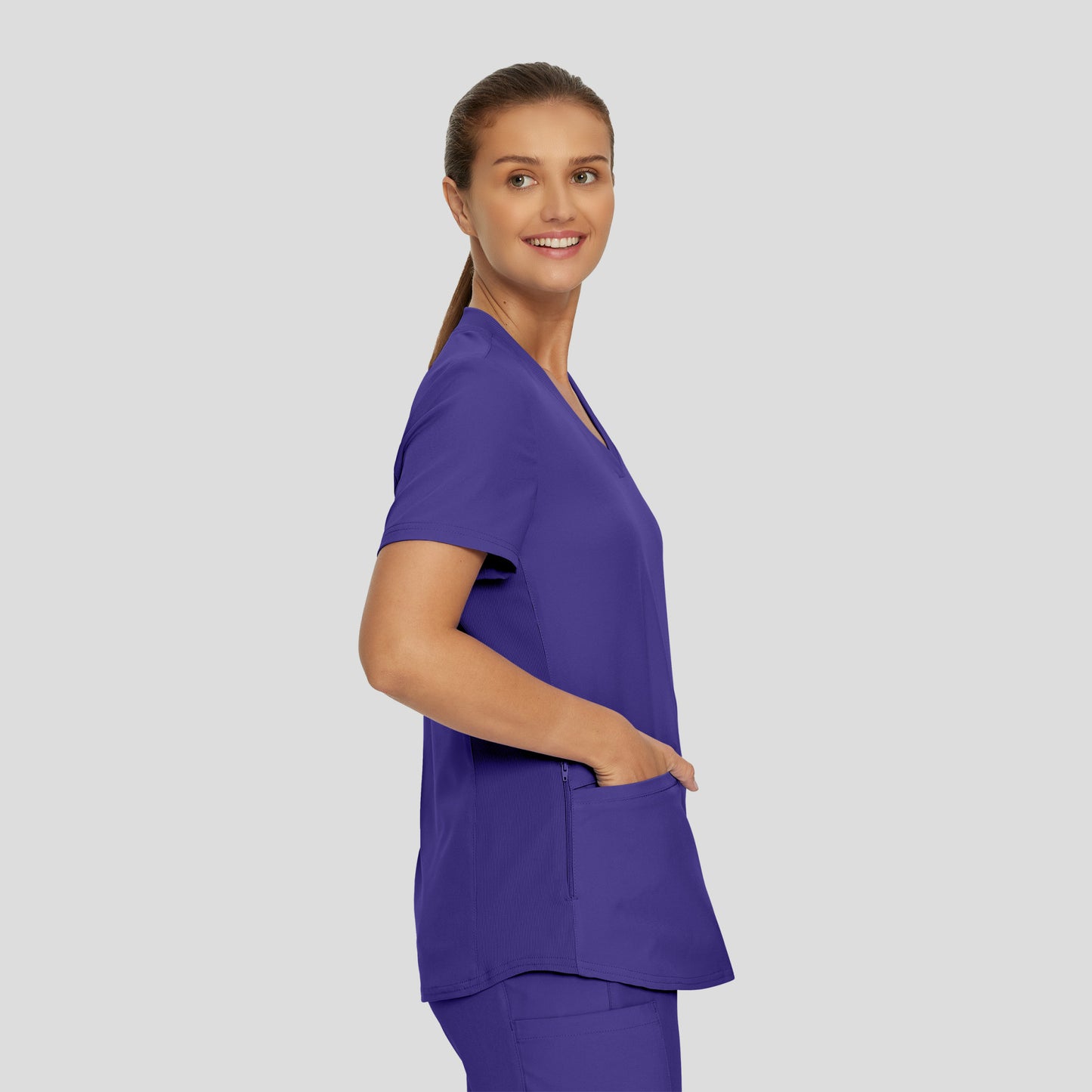 Forward 3-Pocket V-Neck Top  | Ultra Violet
