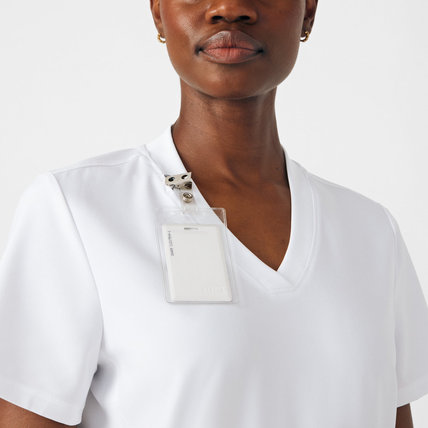 Forward 3-Pocket V-Neck Top  | White