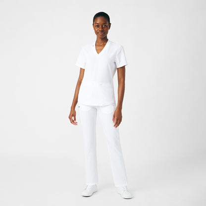 Forward 3-Pocket V-Neck Top  | White