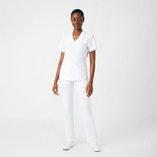 Forward 3-Pocket V-Neck Top  | White