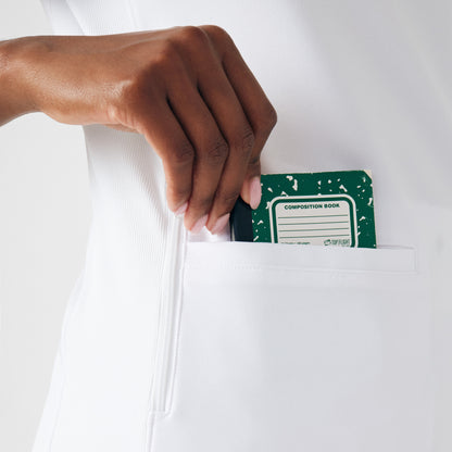 Forward 3-Pocket V-Neck Top  | White