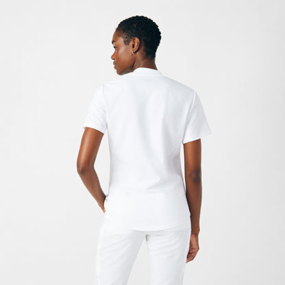 Forward 3-Pocket V-Neck Top  | White