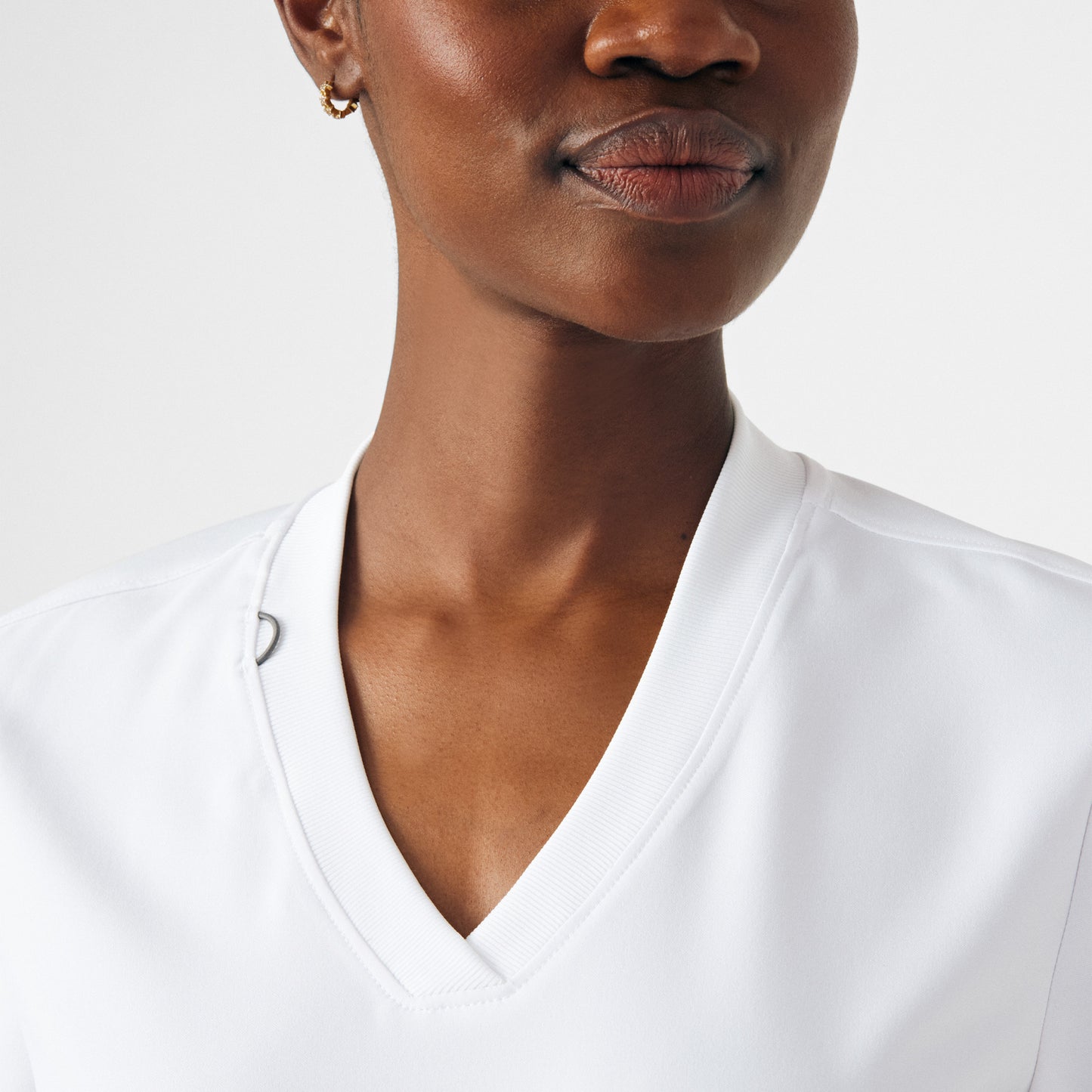 Forward 3-Pocket V-Neck Top  | White