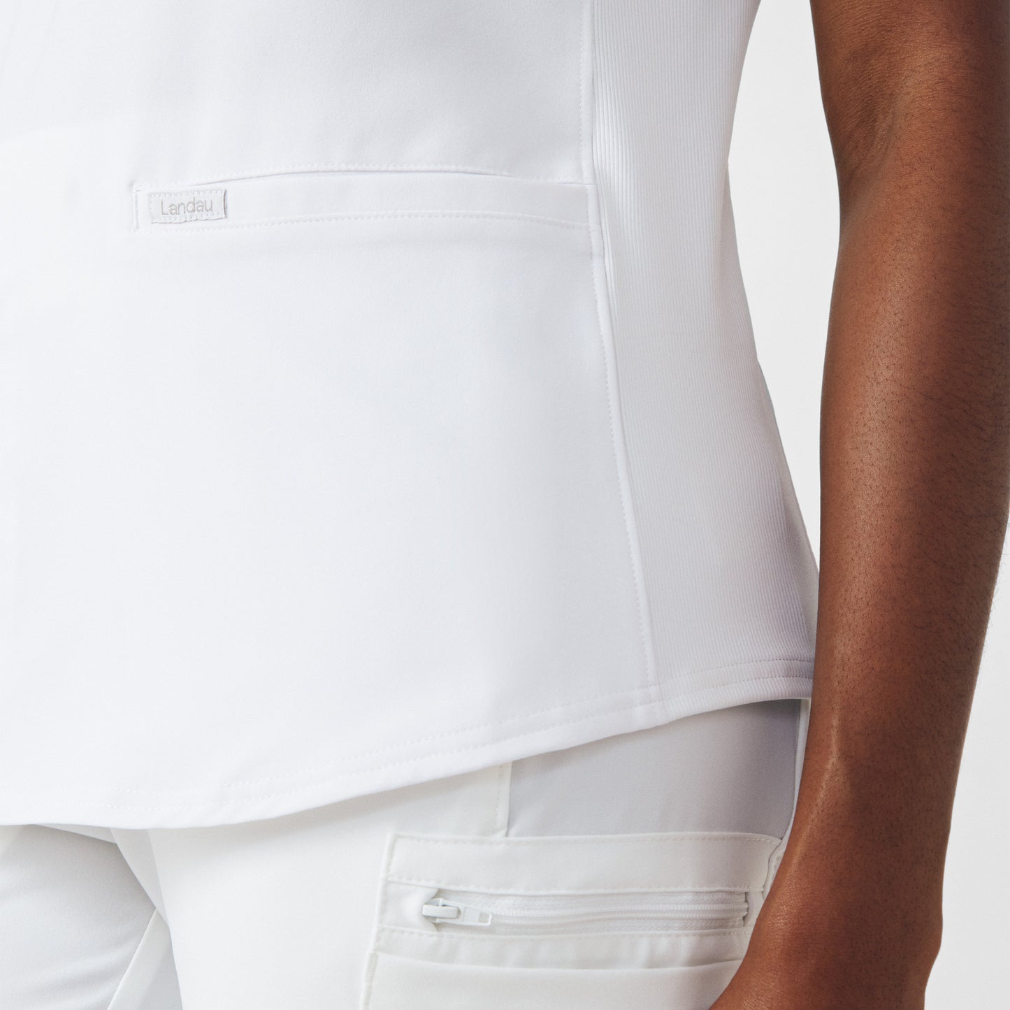 Forward 3-Pocket V-Neck Top  | White
