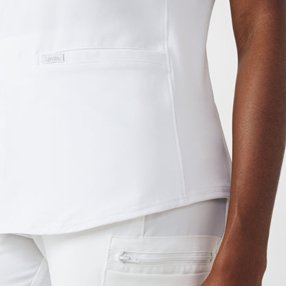 Forward 3-Pocket V-Neck Top  | White